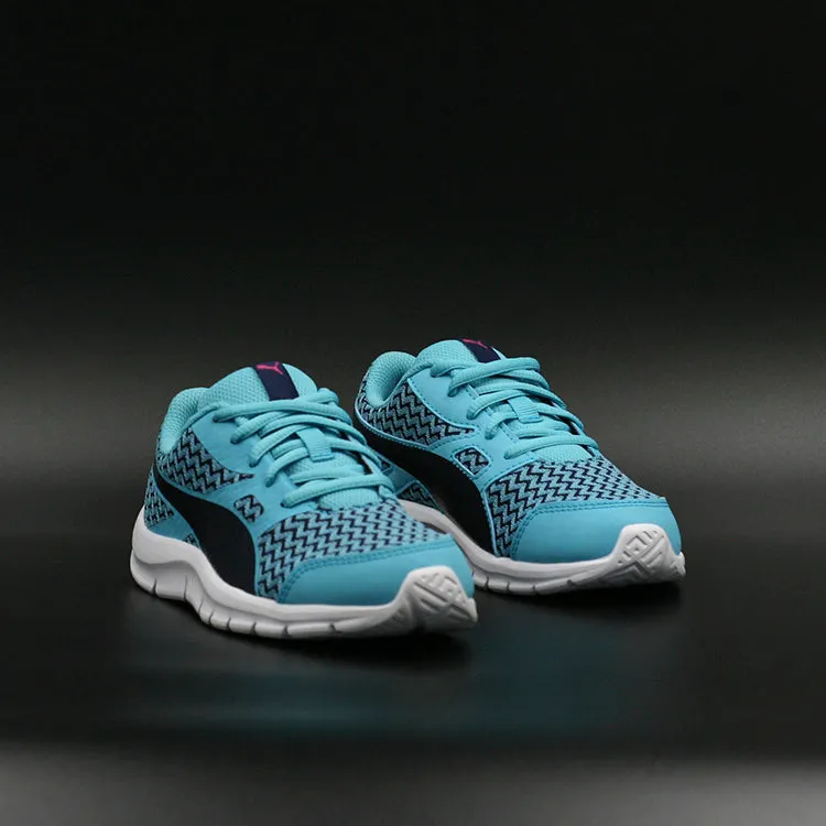 Puma Flexracer C/Velcro y Cordón Light Blue Black Zapatillas Nio/Nia Casual