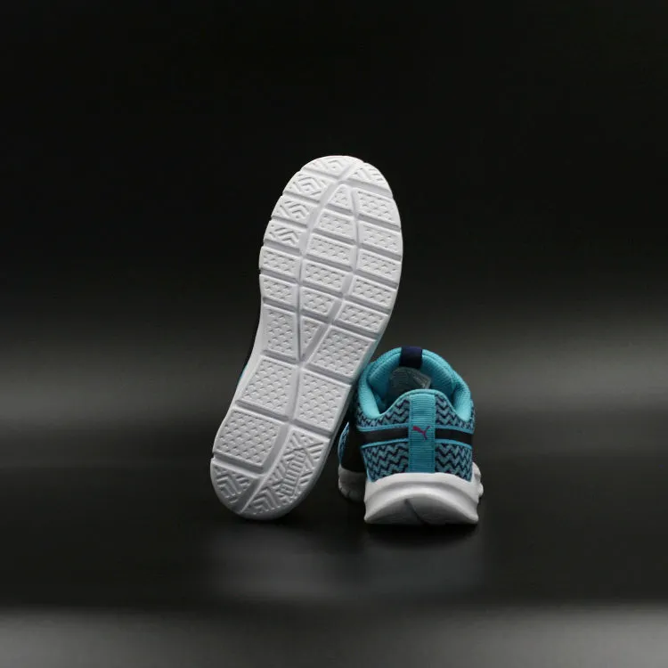 Puma Flexracer C/Velcro y Cordón Light Blue Black Zapatillas Nio/Nia Casual