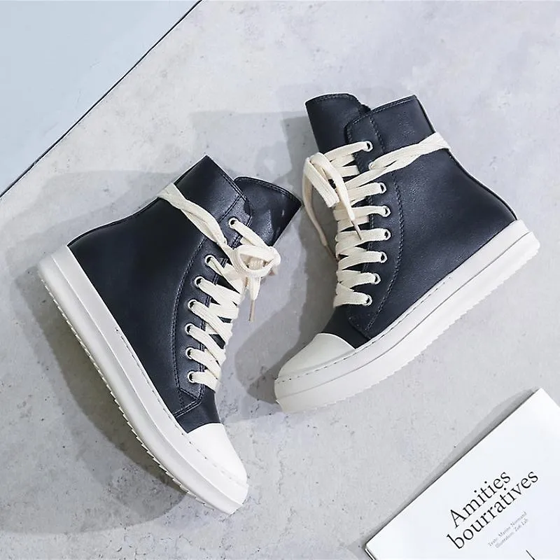 Ro High Top Shoes Plataforma Botas de mujer Botas de lona Botas casuales con cordones Owen Zapatillas de deporte de mujer Zapati