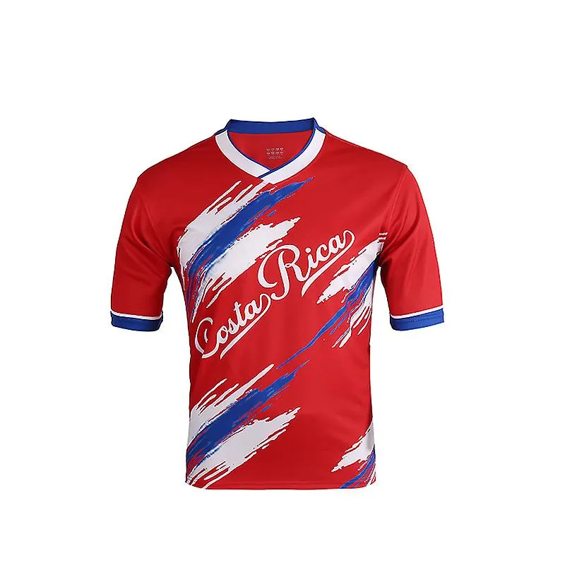 Ropa deportiva, Uniformes de fútbol, Camisetas de manga corta, Aficionados de la Selección Nacional animando camisetas Costa Ric
