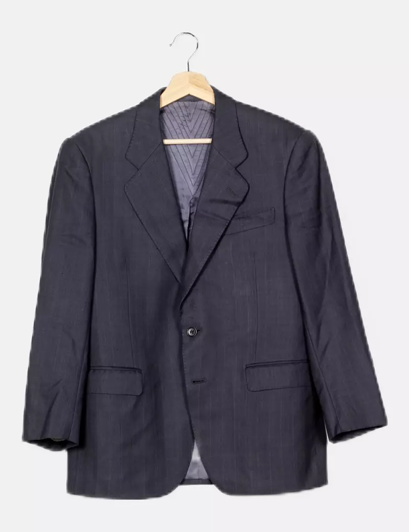 Rozalén Traje chaqueta pantalón azul texturizado