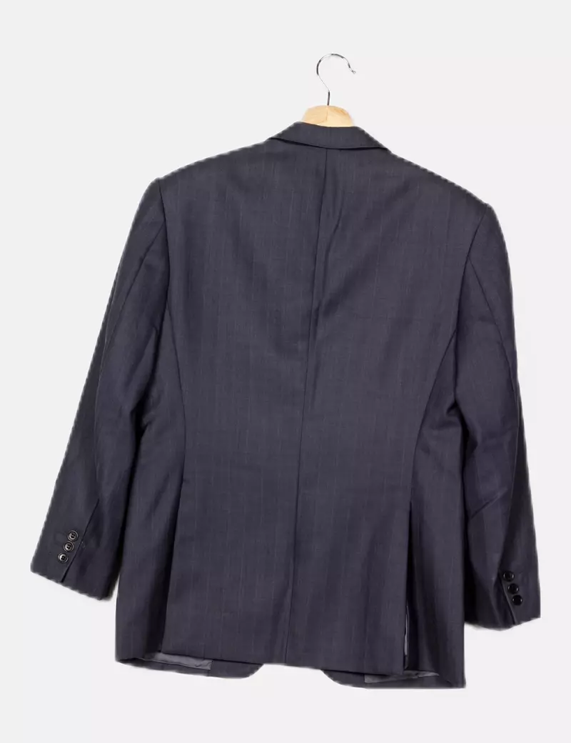 Rozalén Traje chaqueta pantalón azul texturizado