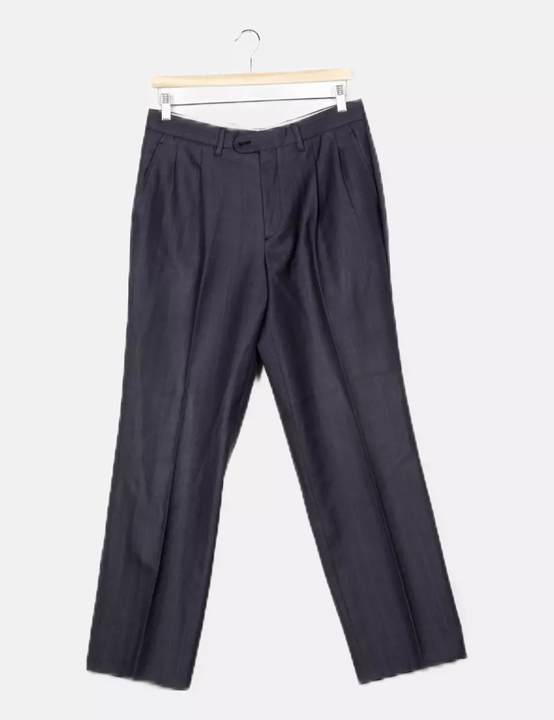 Rozalén Traje chaqueta pantalón azul texturizado