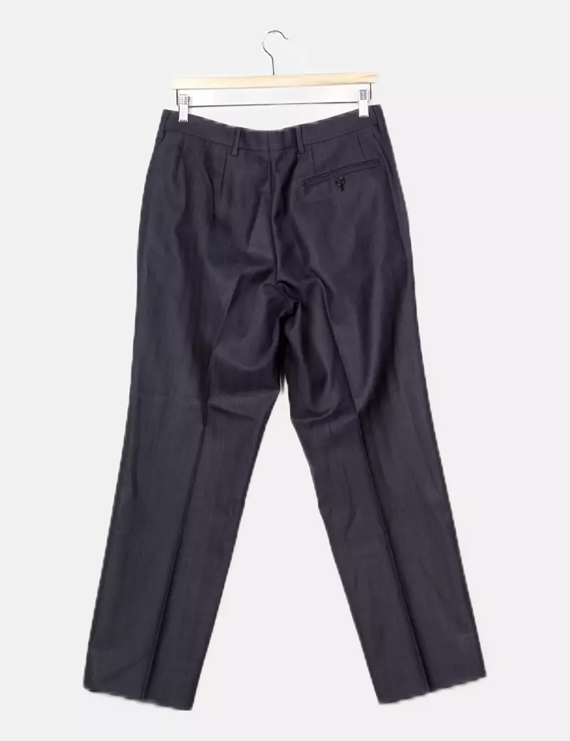 Rozalén Traje chaqueta pantalón azul texturizado
