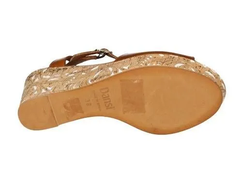 Sandalia Piel Cuero Cu#a Estampada Cuero/blanco