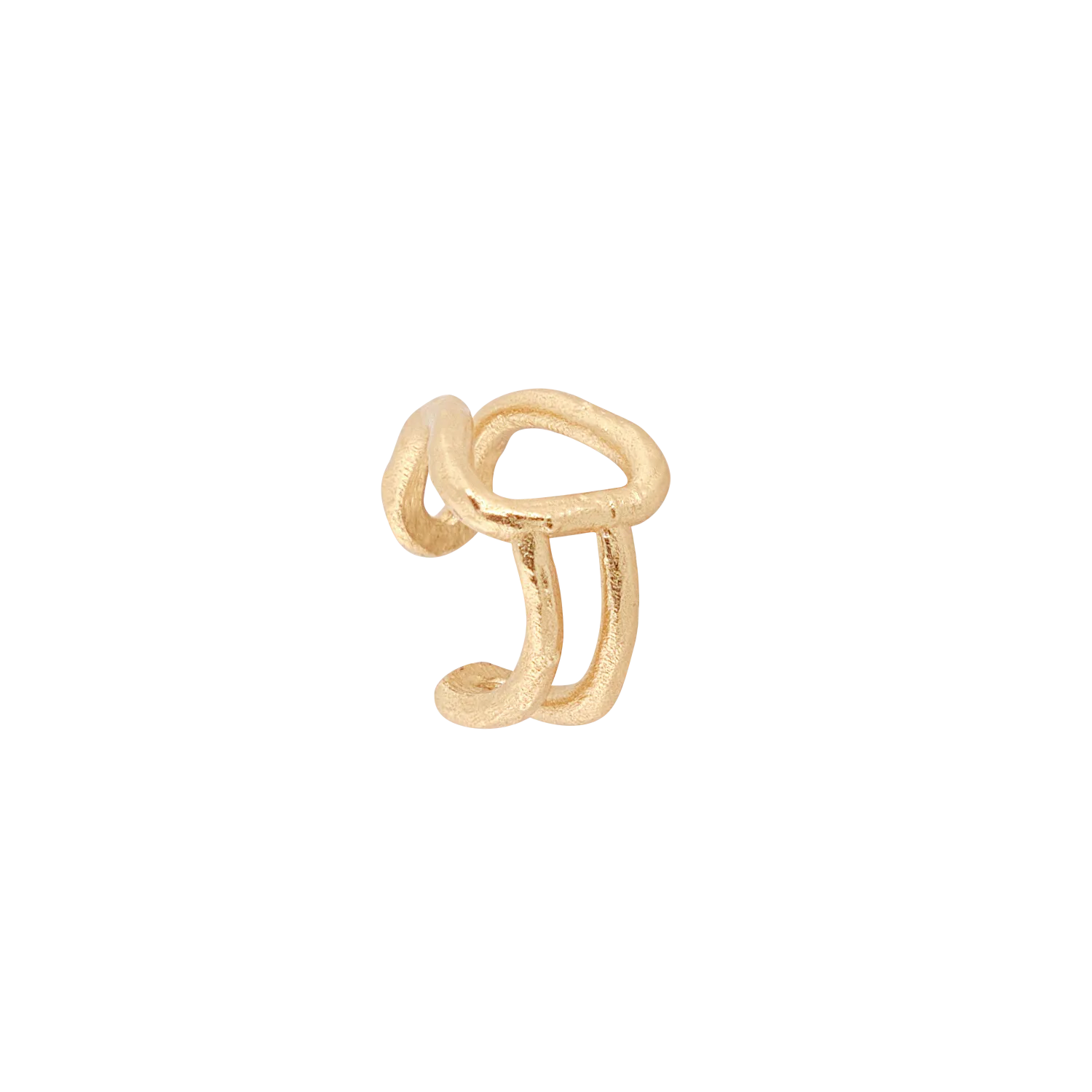 SESSUN ZURI  EAR CUFF DE AROS ANUDADOS EN DORADO