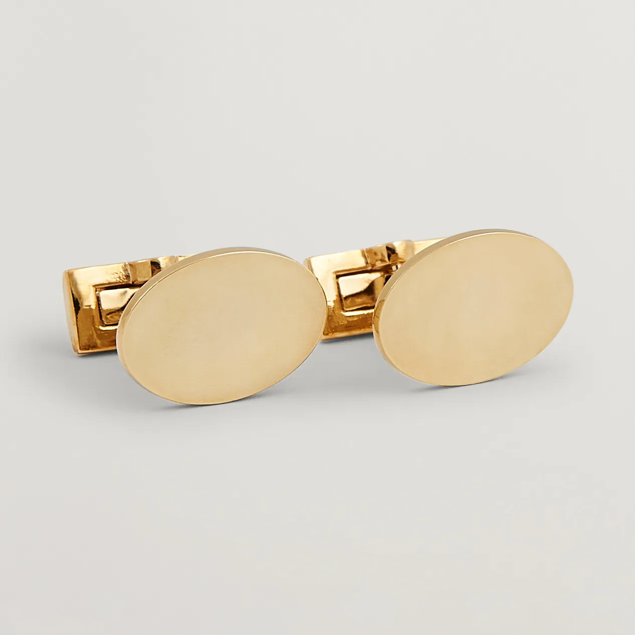 Skultuna Cuff Links Black Tie Collection Oval Gold