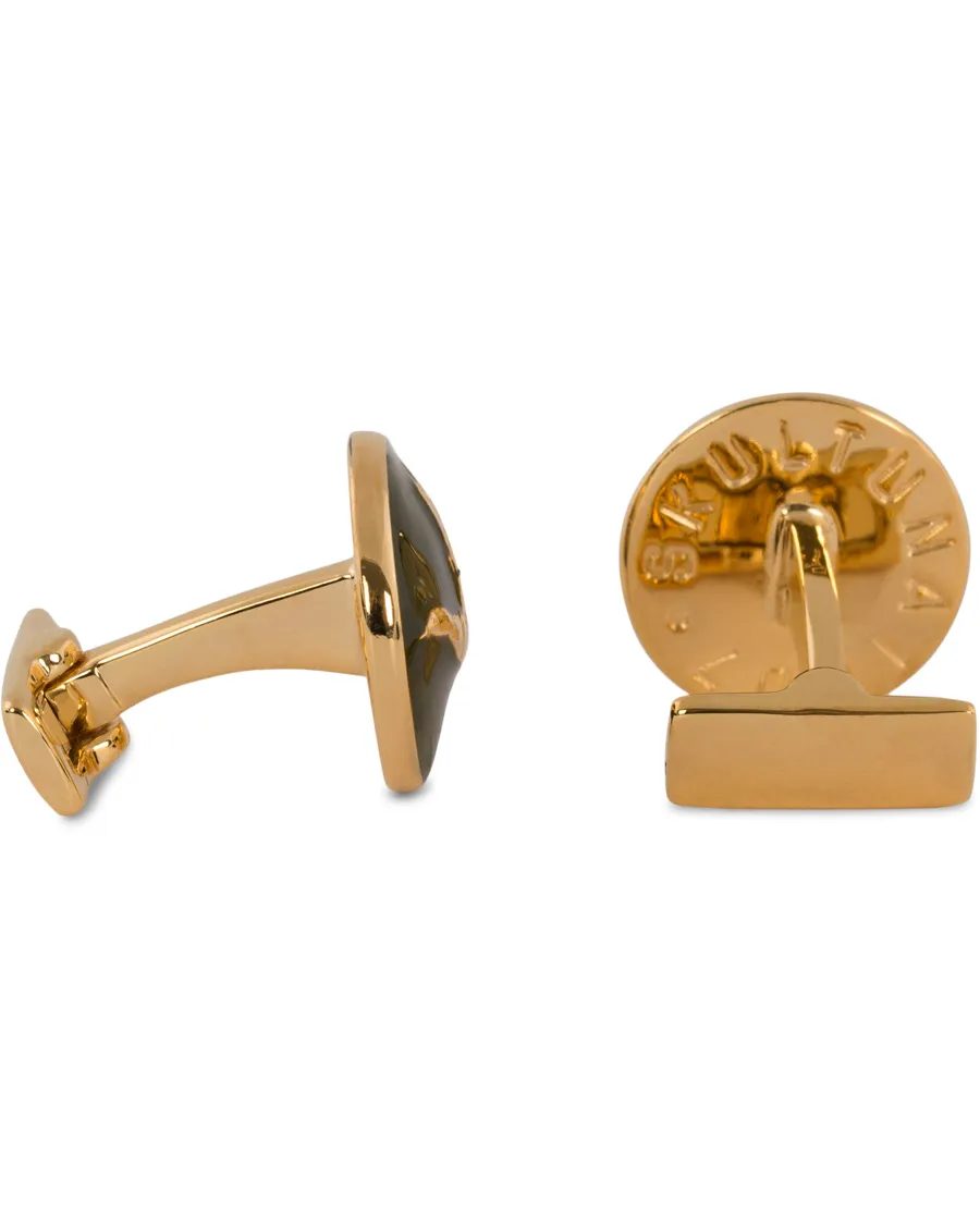 Skultuna Cuff Links Hunter Flying Duck Gold/Green