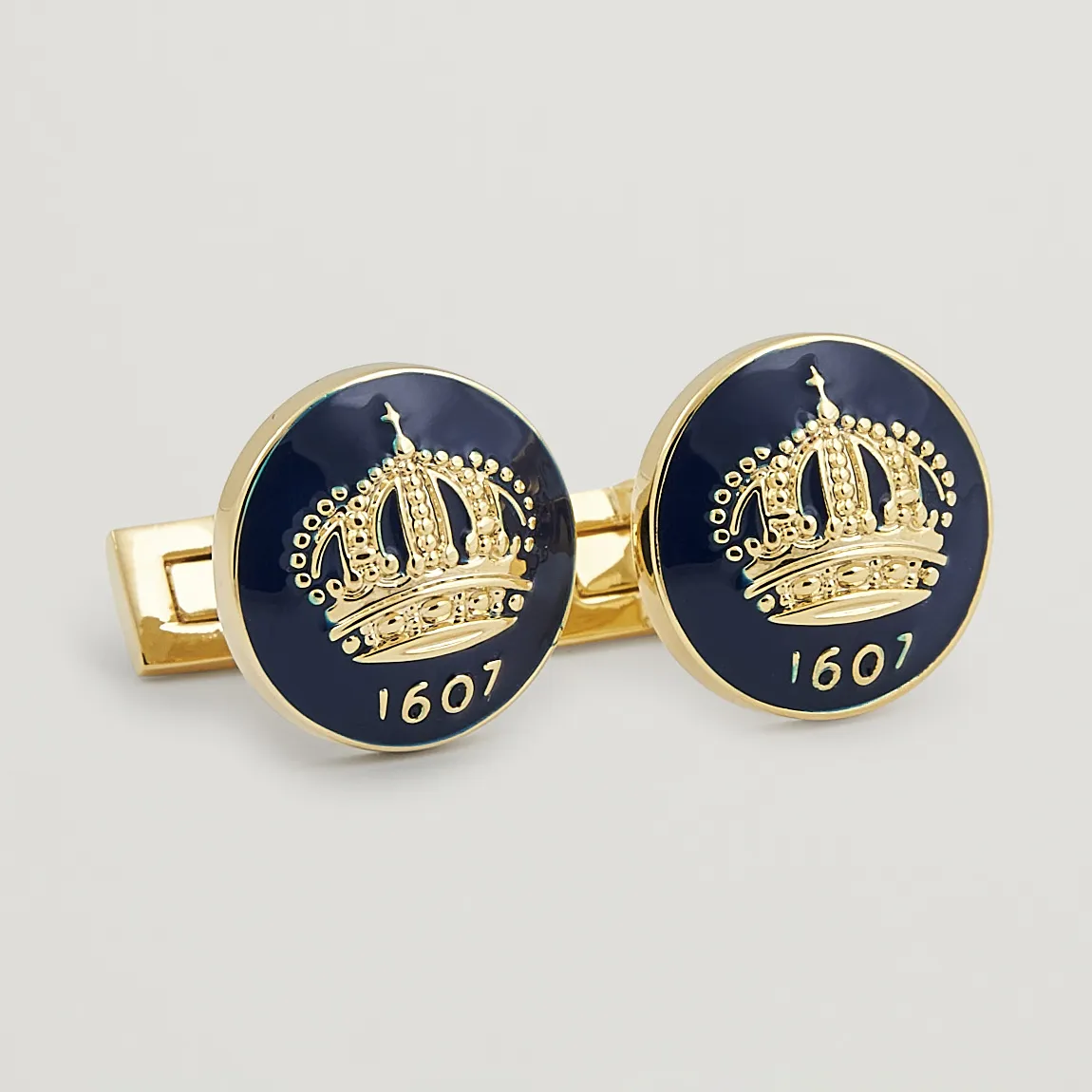 Skultuna Cuff Links The Crown Gold/Royal Blue