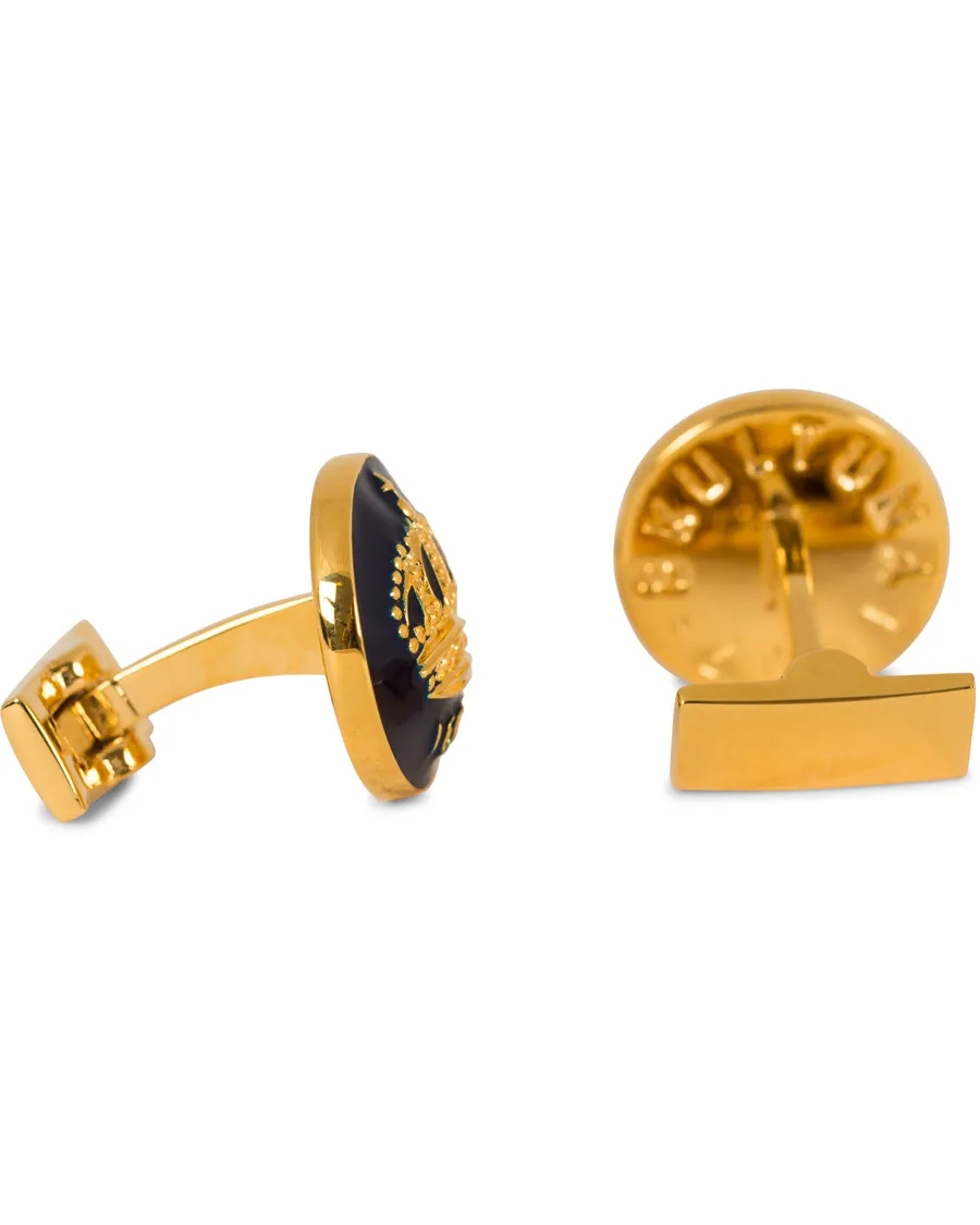 Skultuna Cuff Links The Crown Gold/Royal Blue