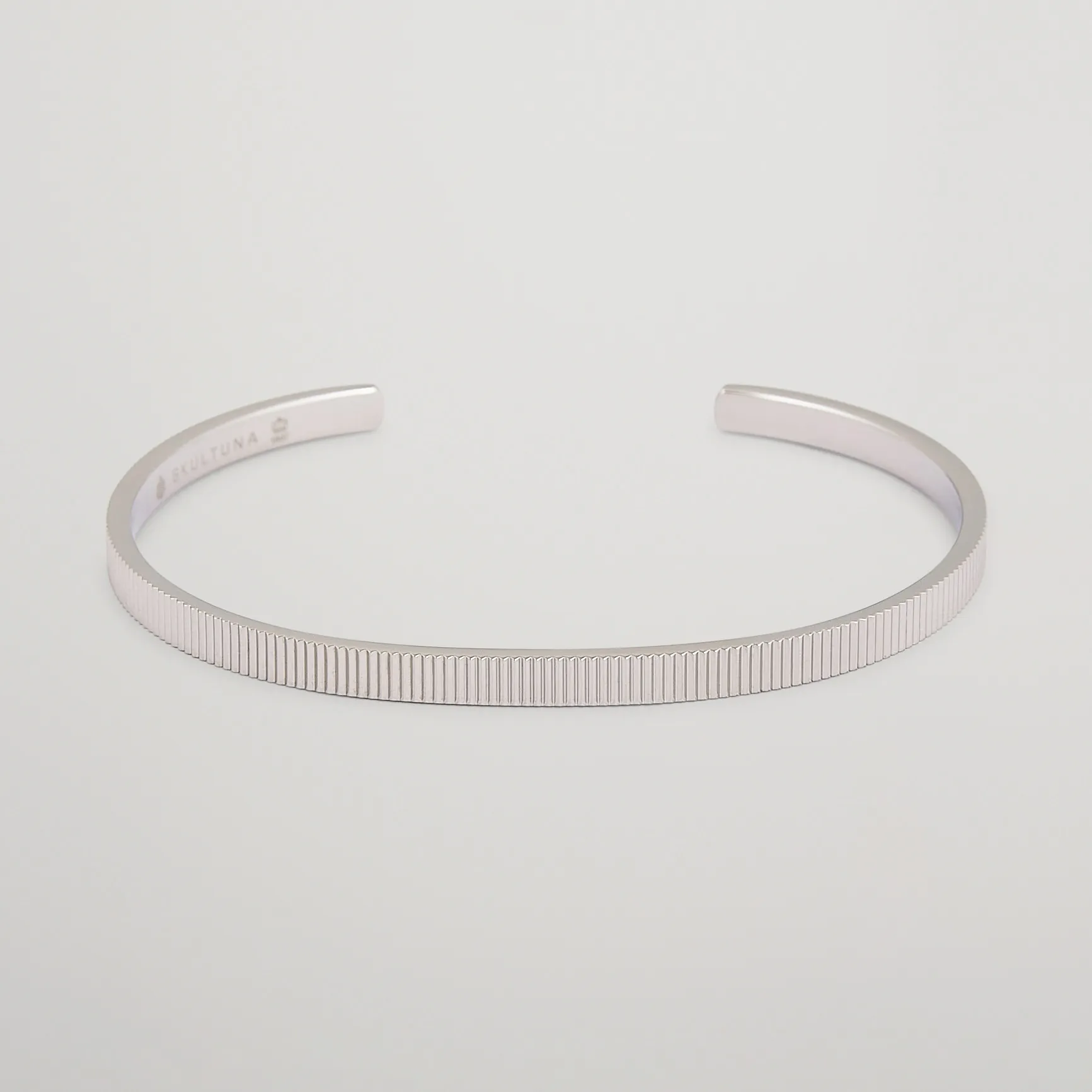 Skultuna Ribbed Cuff Polished Steel