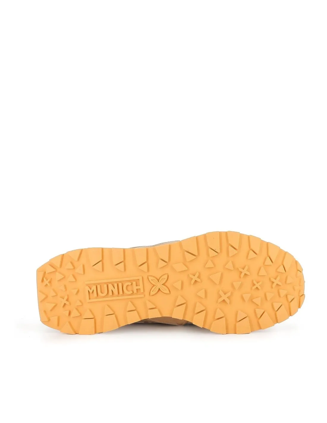 Sneakers casuales beige con logo ancho mujer Munich