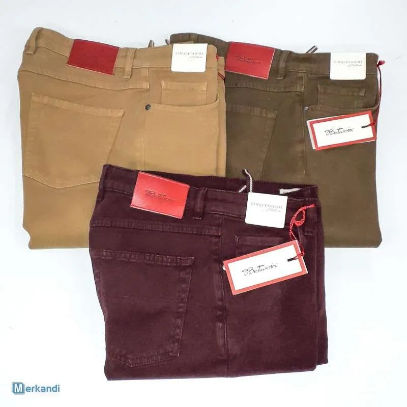 Stock de pantalones y jeans de verano para hombres