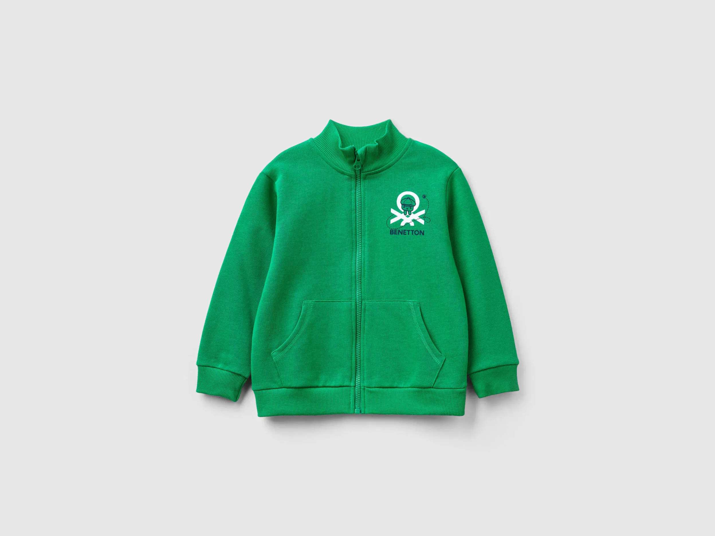 Sudadera de algodón orgánico con cremallera