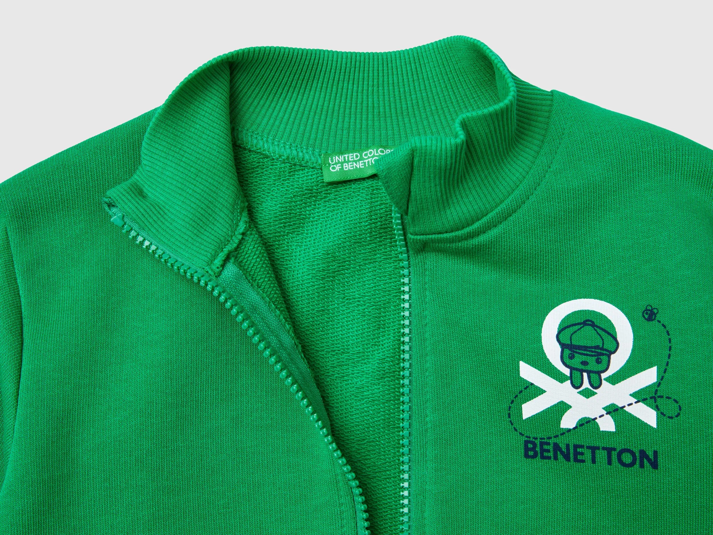 Sudadera de algodón orgánico con cremallera