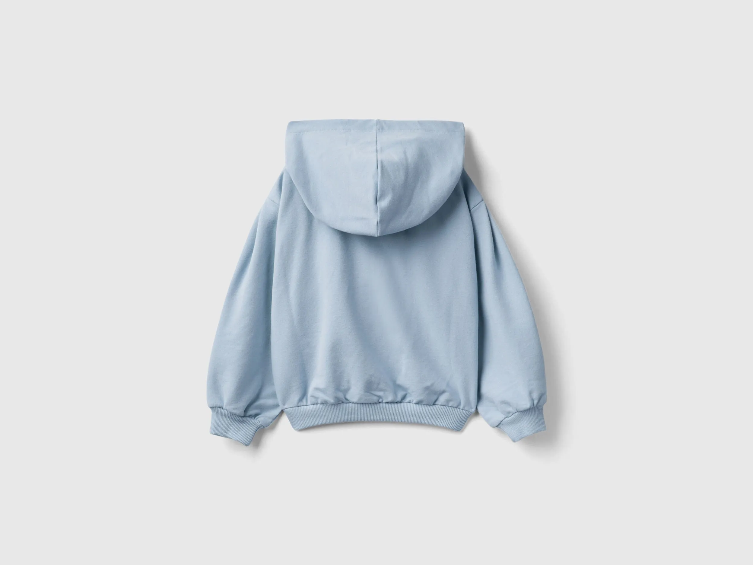 Sudadera de algodón orgánico elástico con cremallera