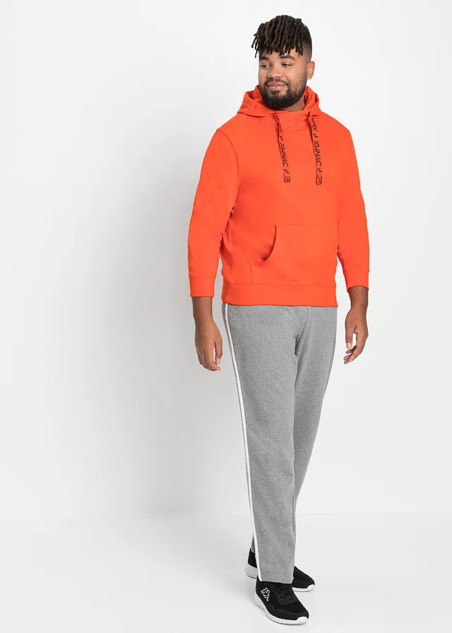 Sudadera de algodón sostenible con capucha naranja sanguina