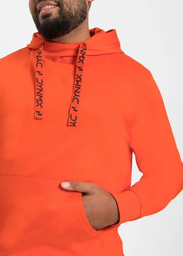 Sudadera de algodón sostenible con capucha naranja sanguina