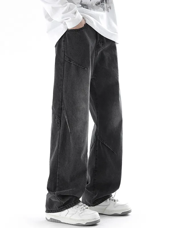 Vaqueros holgados informales de moda de pierna ancha