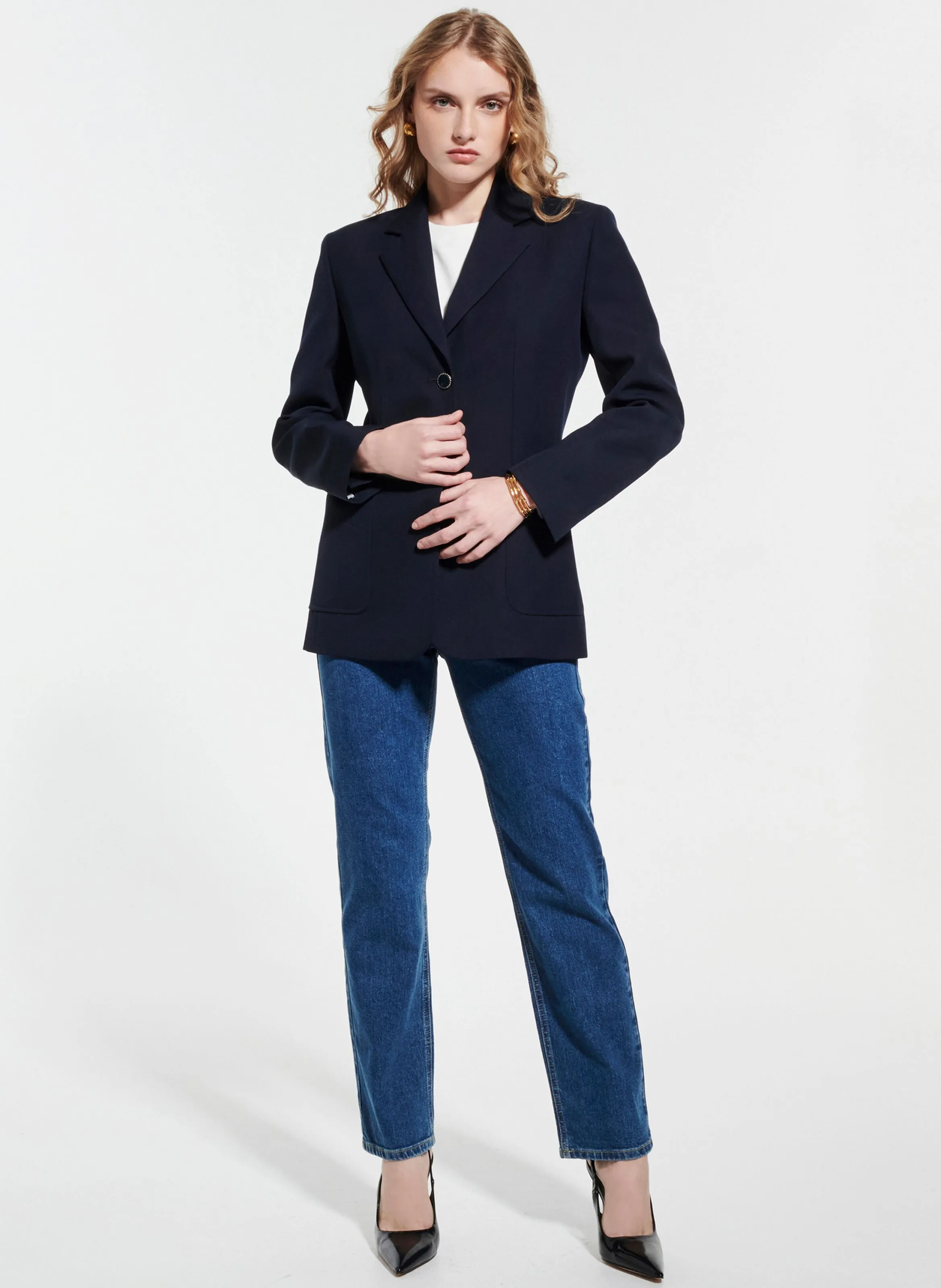 VASSILI  CHAQUETA SASTRE AJUSTADA EN AZUL