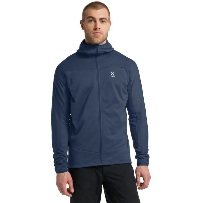 Vellón con capucha HAGLÖFS L.I.M Mid Multi para hombre (Tarn Blue)