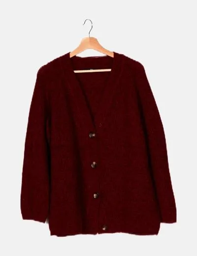 Vero Moda Cárdigan de punto burdeos