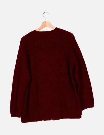 Vero Moda Cárdigan de punto burdeos