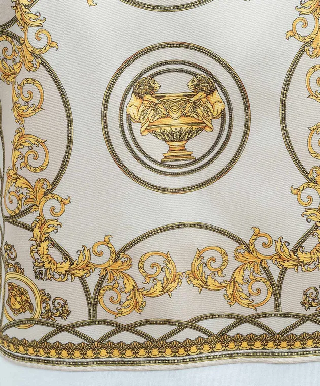VERSACE LA COUPE DES DIEUX WHITE TSHIRT WITH APPLIQUé