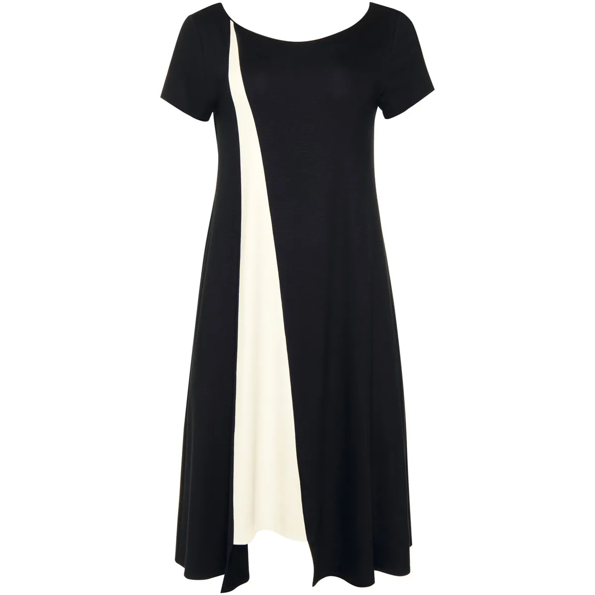 Vestido de verano manga corta negro Guaraja