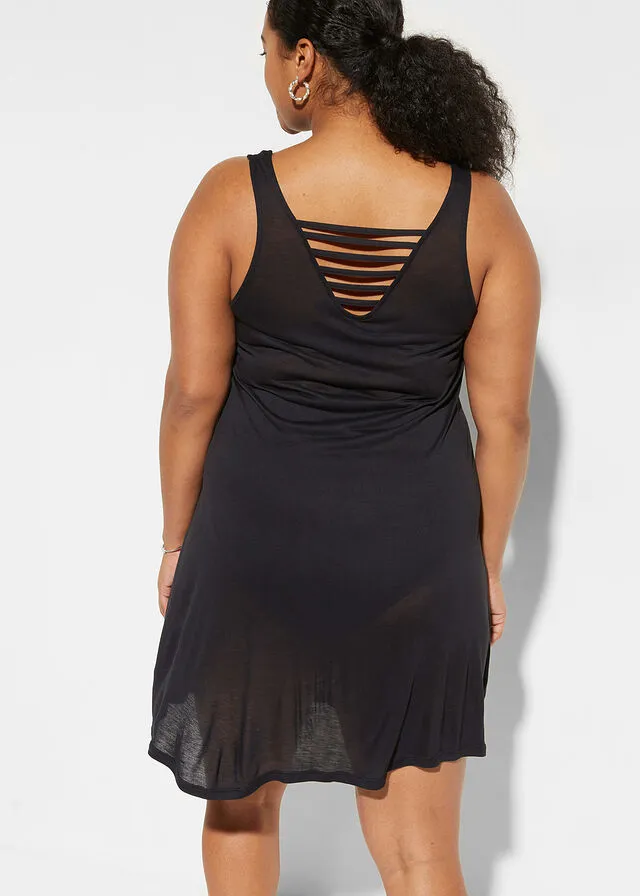 VESTIDO DE VERANO NEGROBLANCO ESTAMPADO