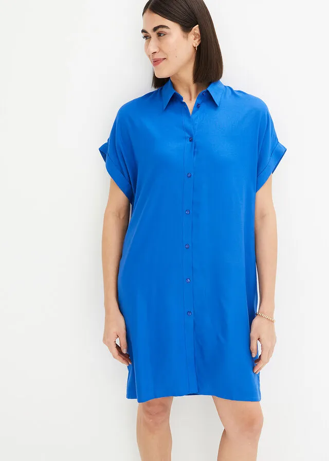 Vestido de viscosa sostenible Azul ártico