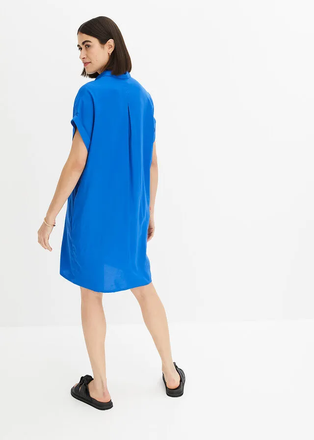 Vestido de viscosa sostenible Azul ártico
