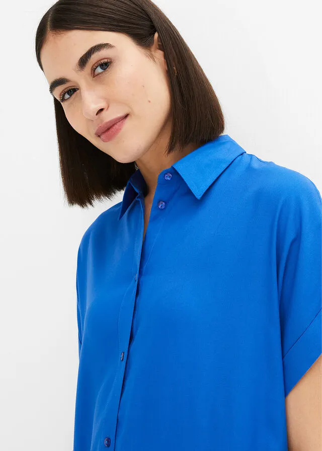 Vestido de viscosa sostenible Azul ártico