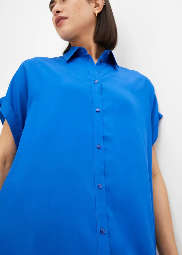 Vestido de viscosa sostenible Azul ártico
