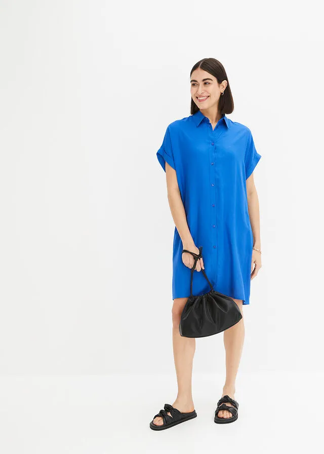 Vestido de viscosa sostenible Azul ártico