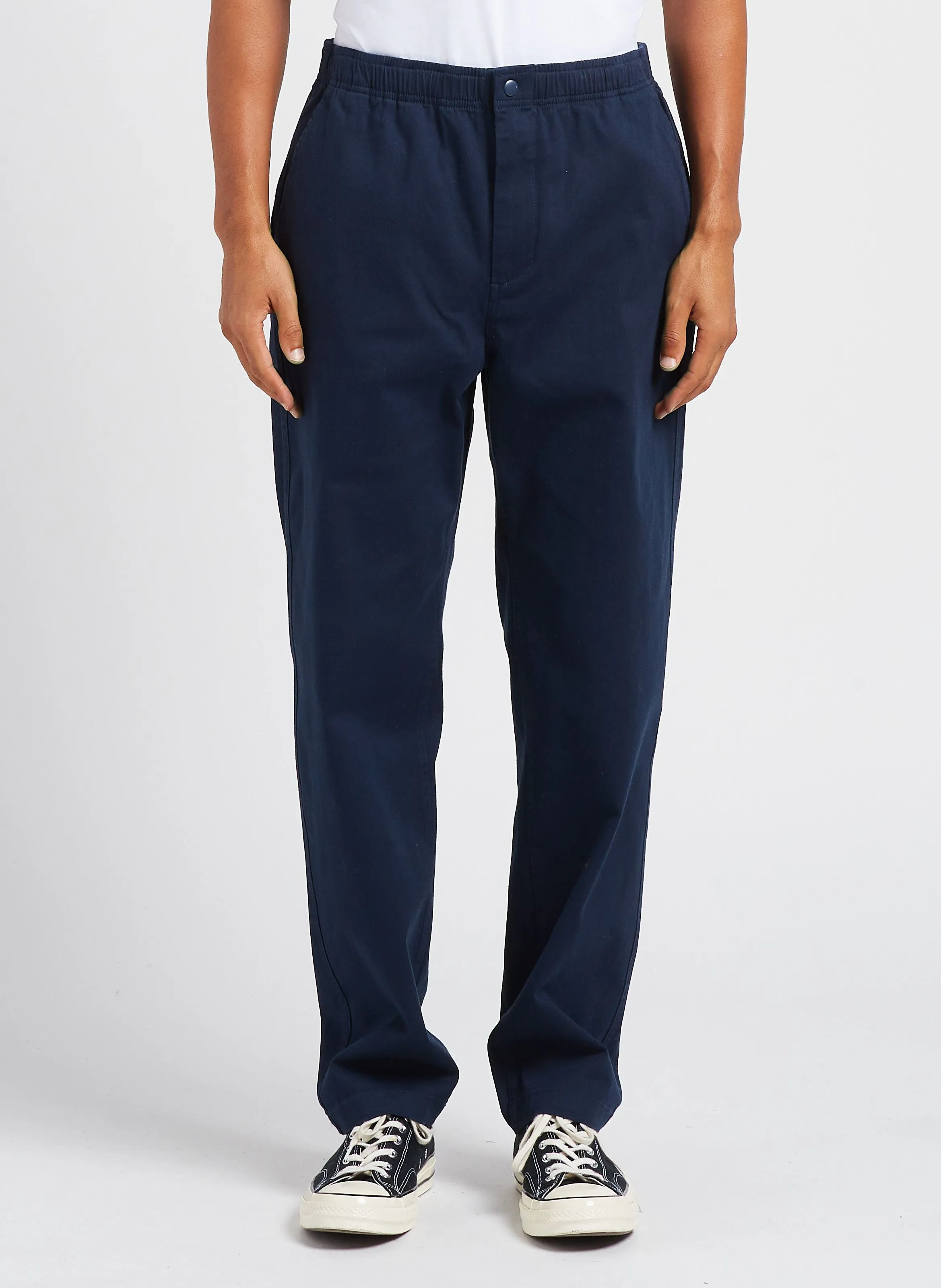 ZACE  PANTALóN RECTO DE MEZCLA DE ALGODóN EN AZUL