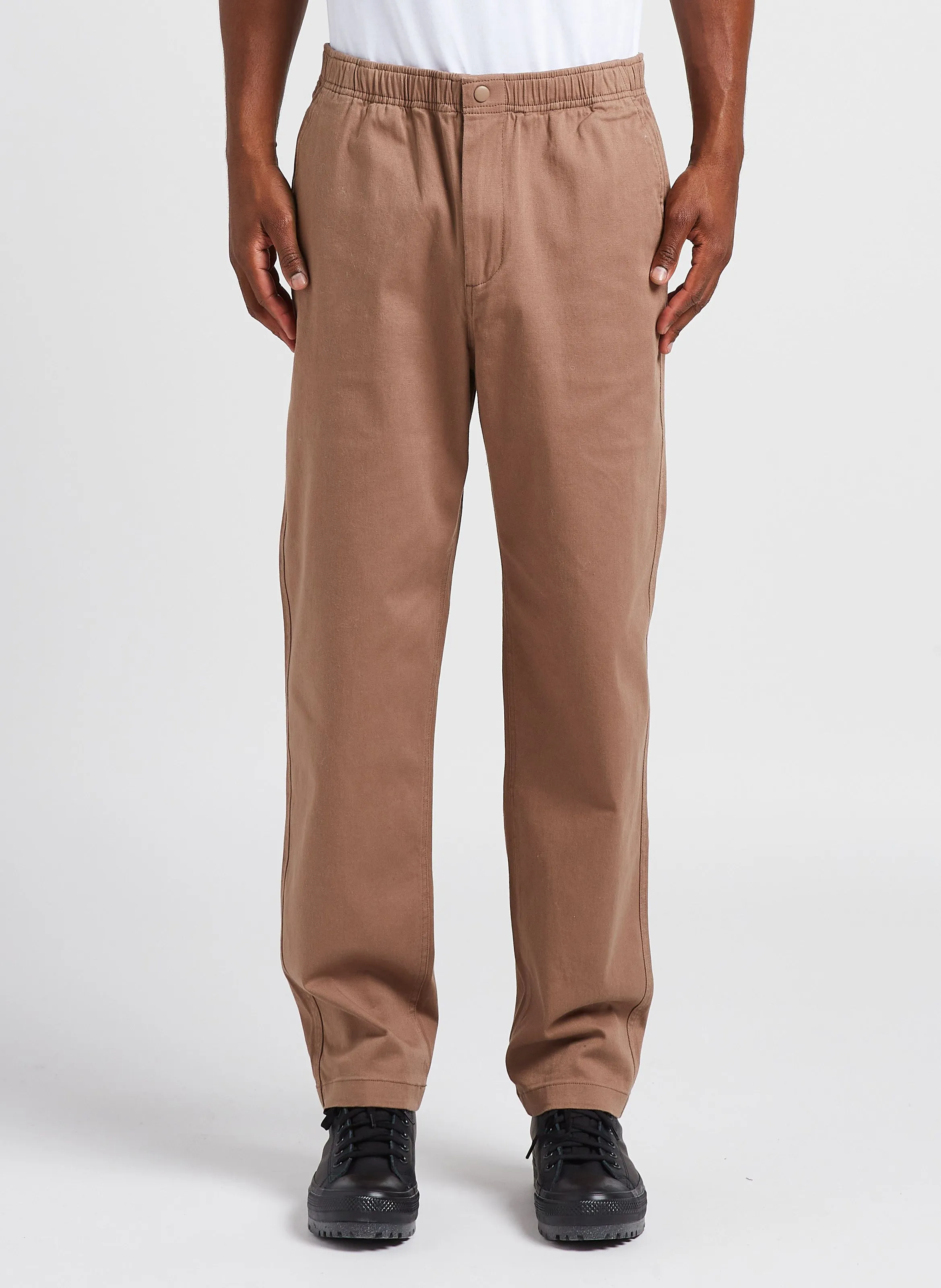 ZACE  PANTALóN RECTO DE MEZCLA DE ALGODóN EN BEIGE