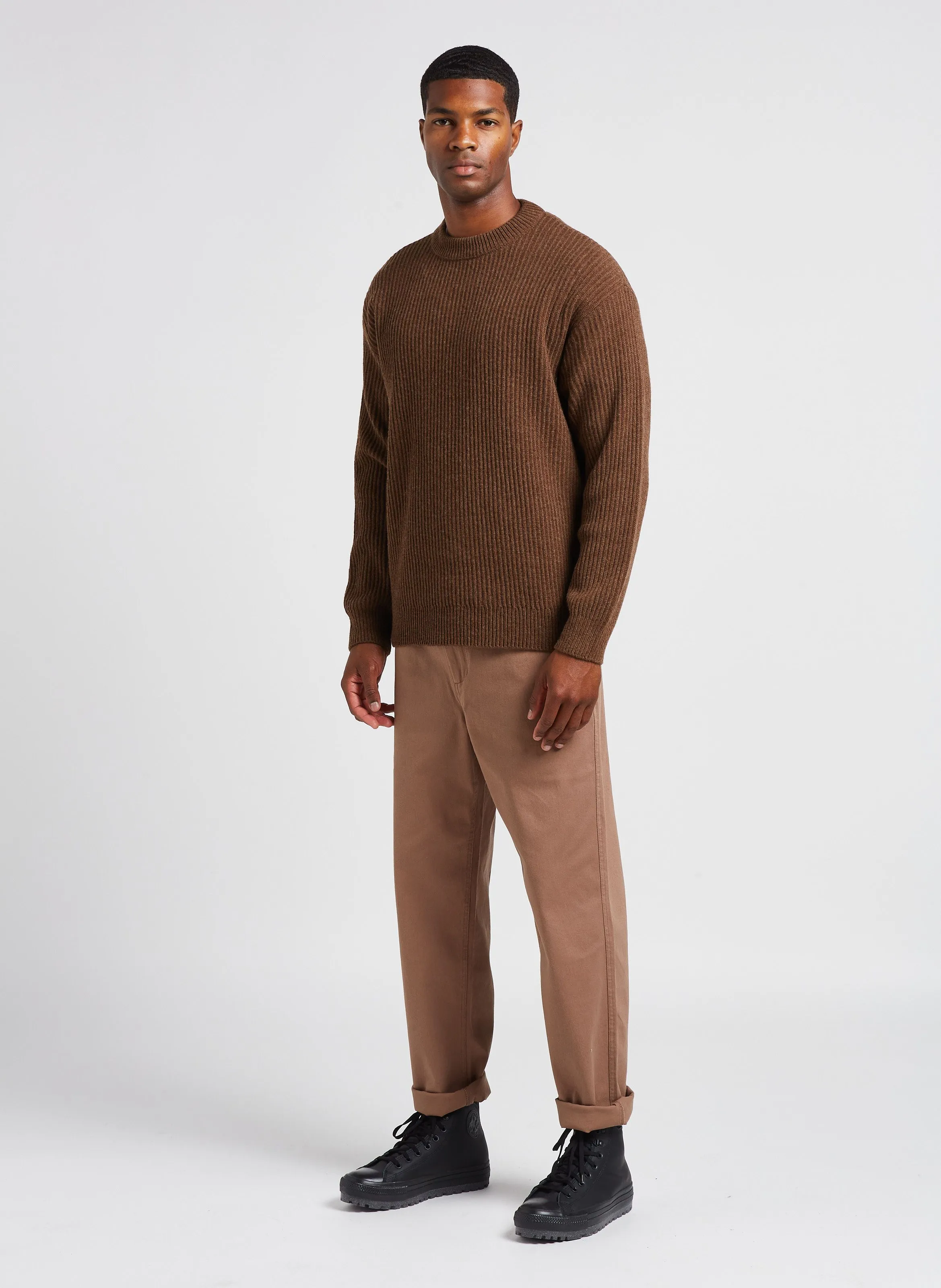 ZACE  PANTALóN RECTO DE MEZCLA DE ALGODóN EN BEIGE