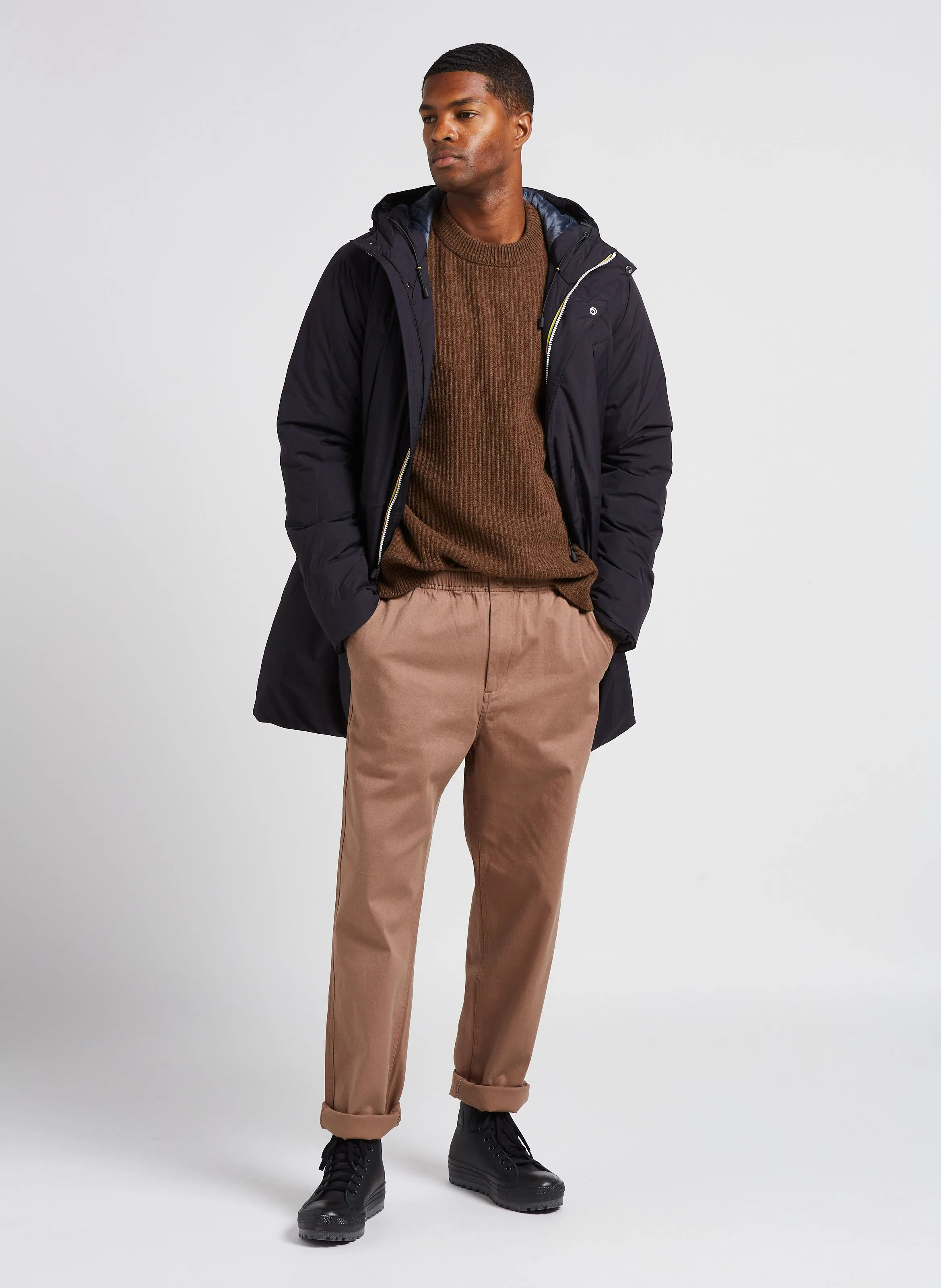 ZACE  PANTALóN RECTO DE MEZCLA DE ALGODóN EN BEIGE
