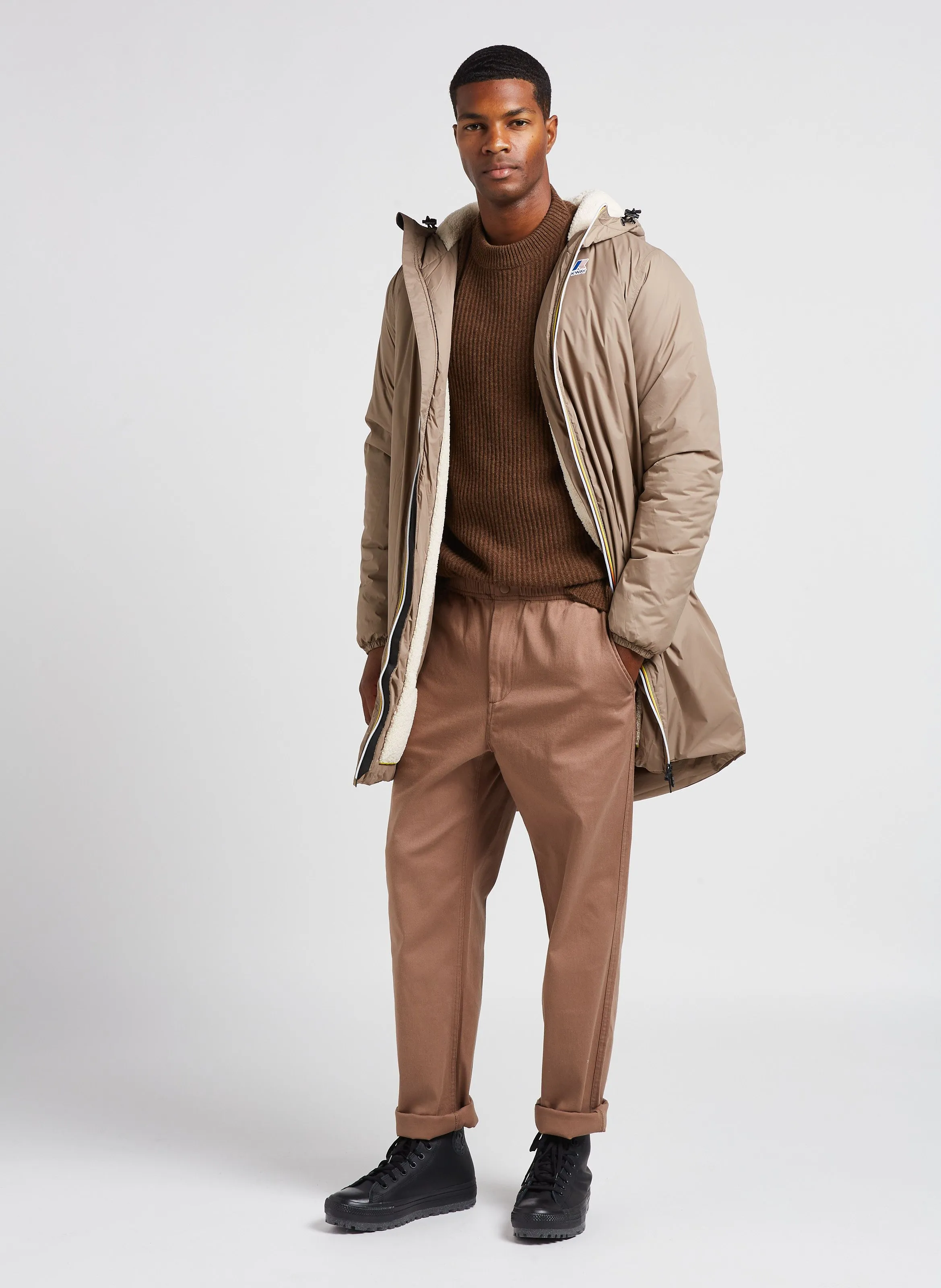 ZACE  PANTALóN RECTO DE MEZCLA DE ALGODóN EN BEIGE