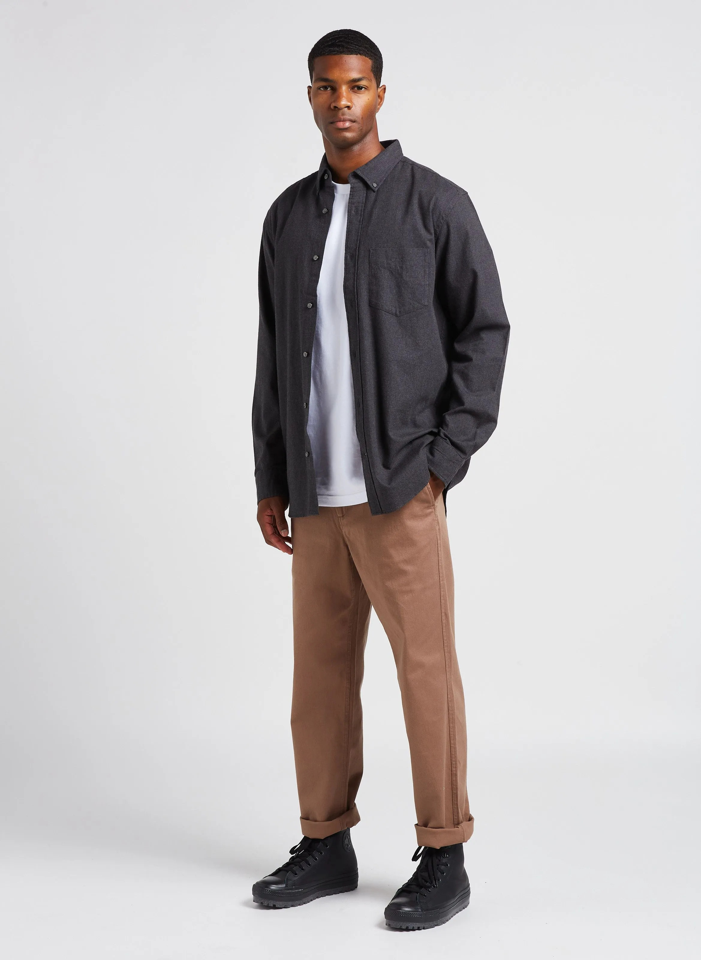 ZACE  PANTALóN RECTO DE MEZCLA DE ALGODóN EN BEIGE