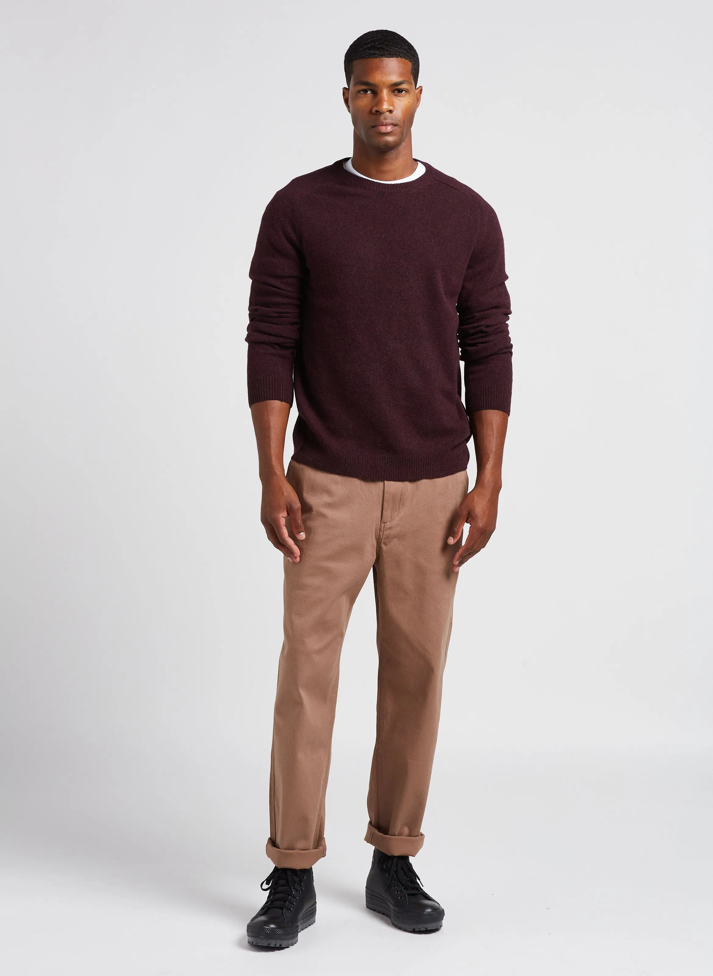 ZACE  PANTALóN RECTO DE MEZCLA DE ALGODóN EN BEIGE