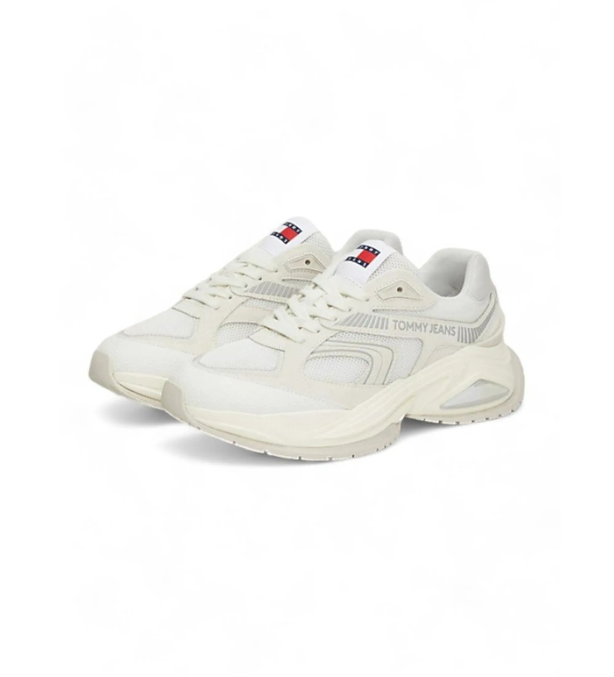 Zapatillas de running en ante estilo retro blanco