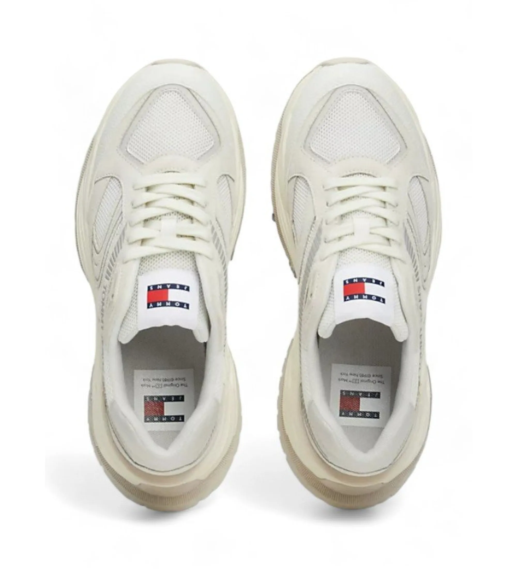 Zapatillas de running en ante estilo retro blanco