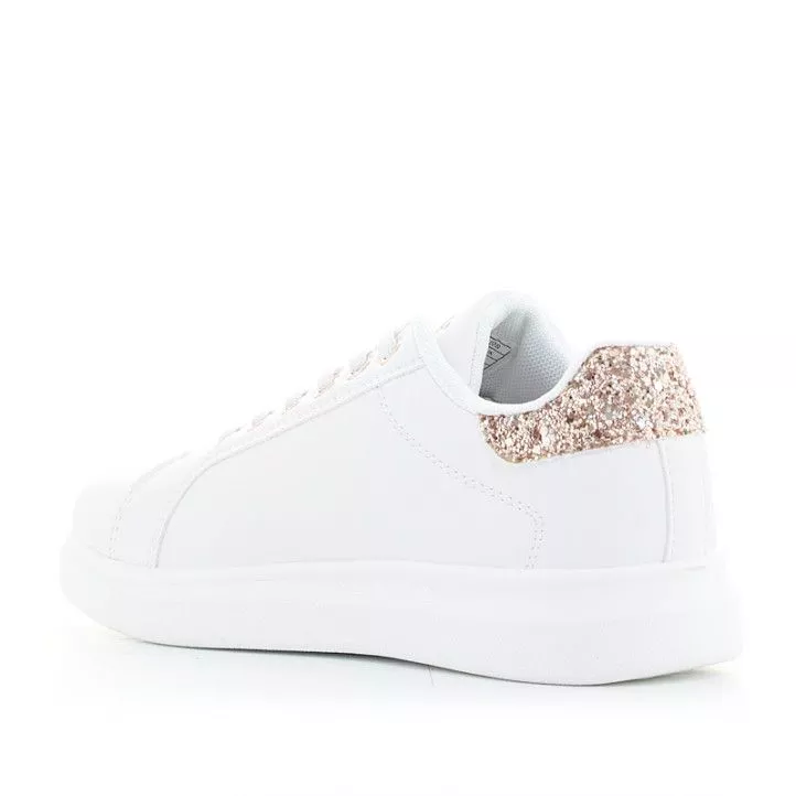 Zapatillas deporte LEVIS KIDS blancas con detalles de purpurina dorada