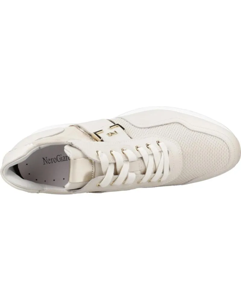 Zapatillas deporte NERO GIARDINI  de Mujer ZAPATILLAS MUJER MODELO E409890D COLOR BEIS  710
