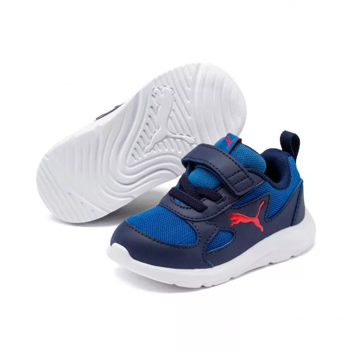 Zapatillas deporte Puma azules fun racer con elásticos y velcro