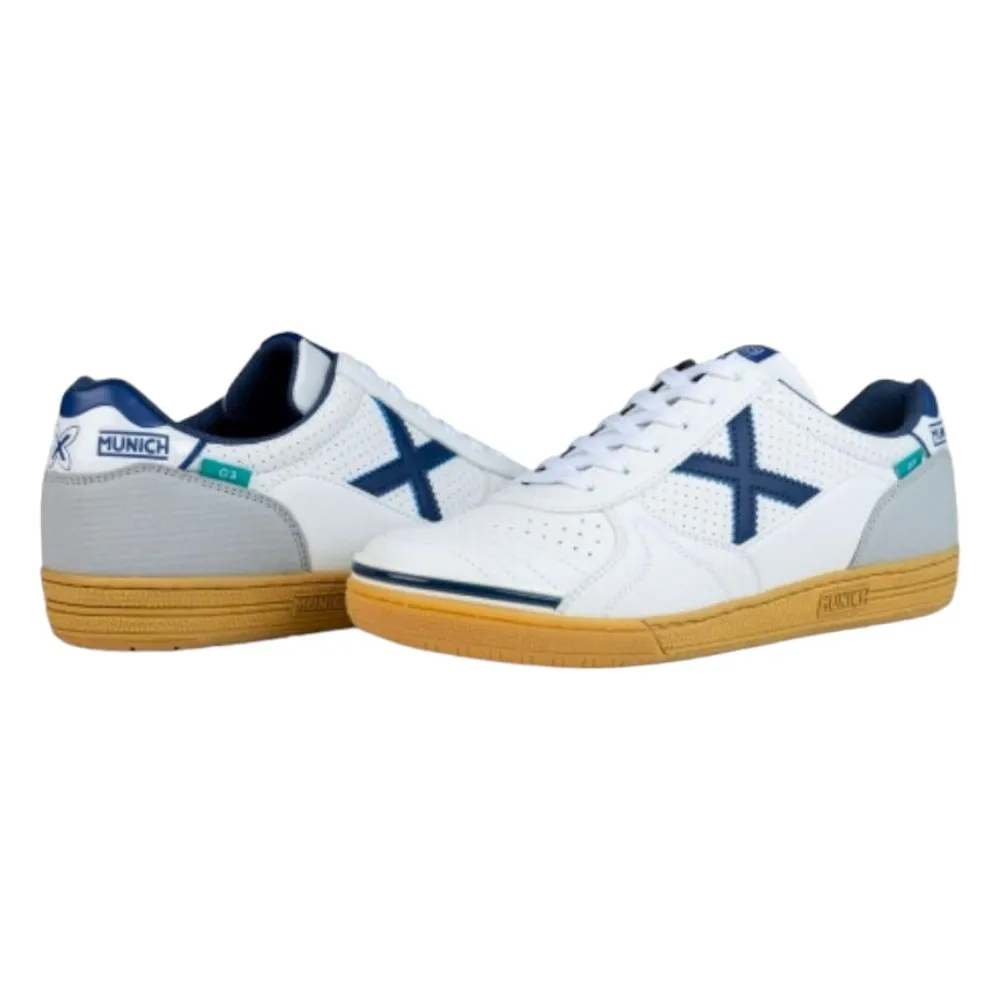 ZAPATILLAS MUNICH G3 PROFIT 423 BLANCO AZUL CARAMELO 3111423 FUTBOL SALA