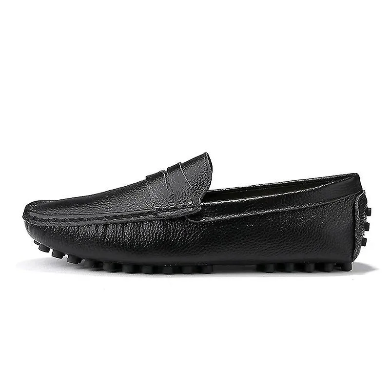 Zapatos De Cuero Genuino De Hombre Marca De Lujo Mocasines Casuales Italianos Mocasines Transpirable Slip On Zapatos Náuticos Ne