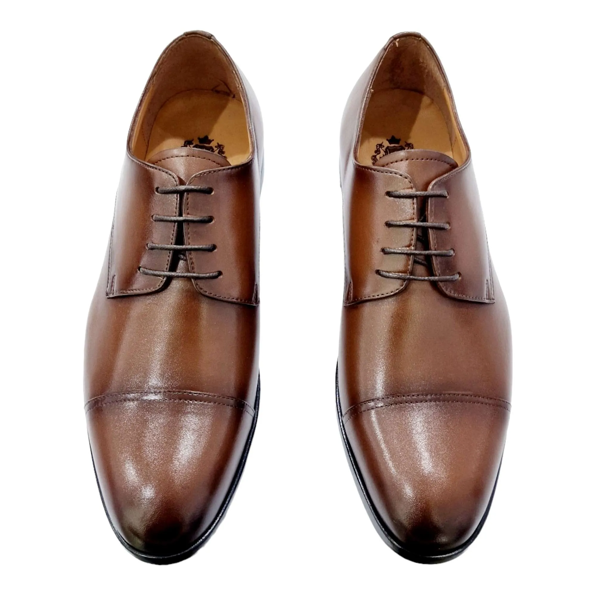 ZAPATOS DE VESTIR HOMBRE BLUCHER CON PUNTERA CUERO
